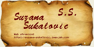 Suzana Šukalović vizit kartica